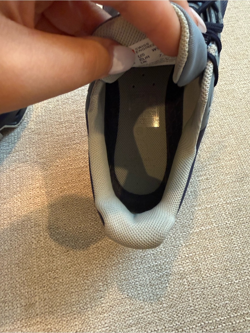 On Women’s Cloudtrail Waterproof Trail Shoes - Navy & Gray - Picture 7 of 8